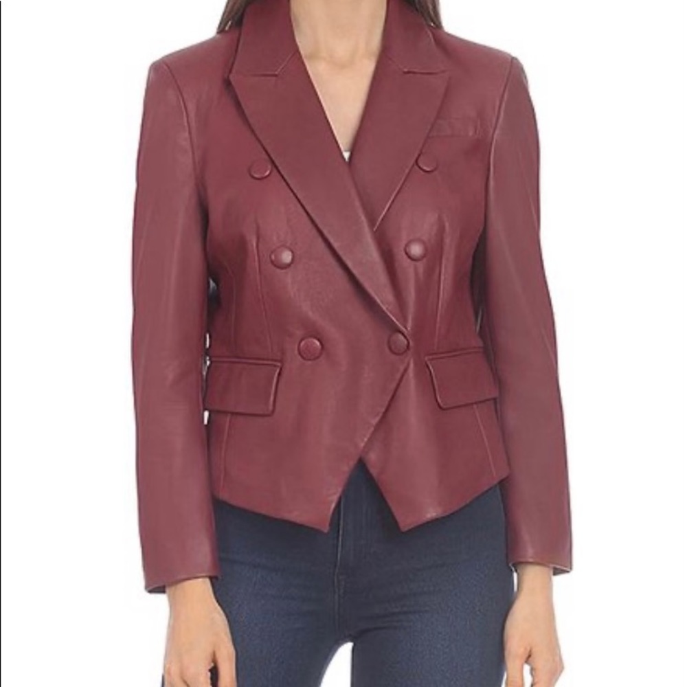 Brand new Bagatelle City leather blazer size xs